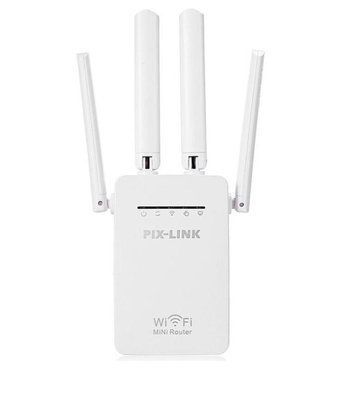 Усилитель сигнала Wi-Fi с 4 антеннами, до 300мб/с, PIX-LINK LV-WR09 / Мини WiFi роутер маршрутизатор / Репитер 656768862 фото