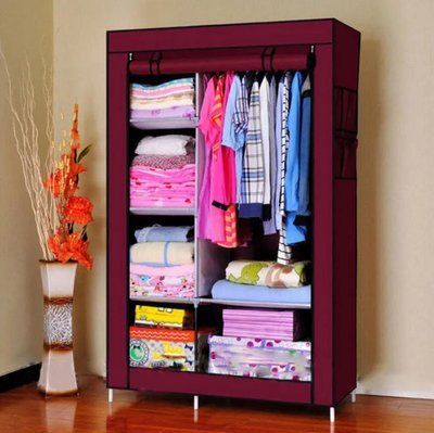 Складной тканевый шкаф 6 отделений HCX Storage Wardrobe, Цвет Коричневый 65764848 фото